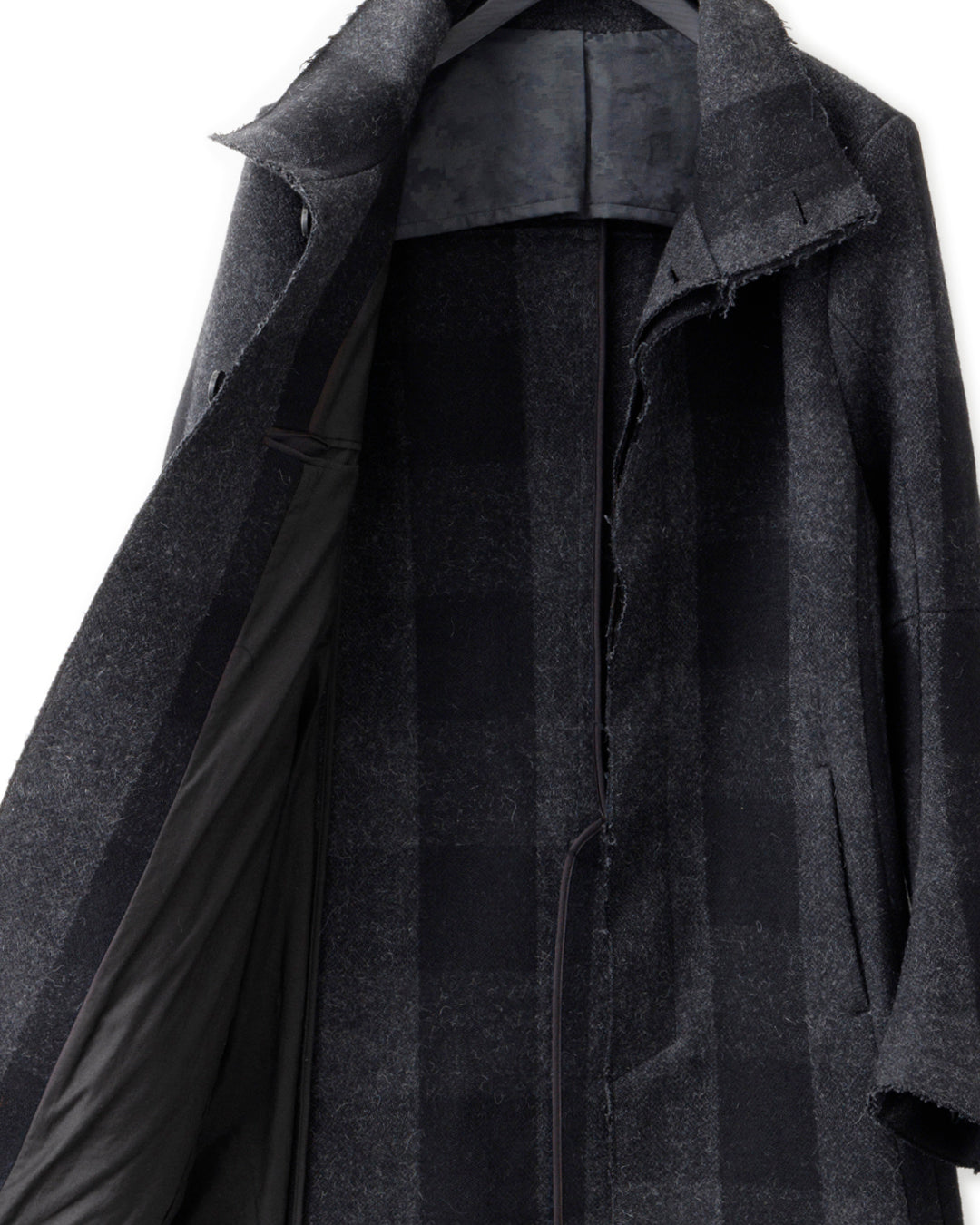 gène par YUKIO MISHIBA / Check Melton Stand Collar Coat