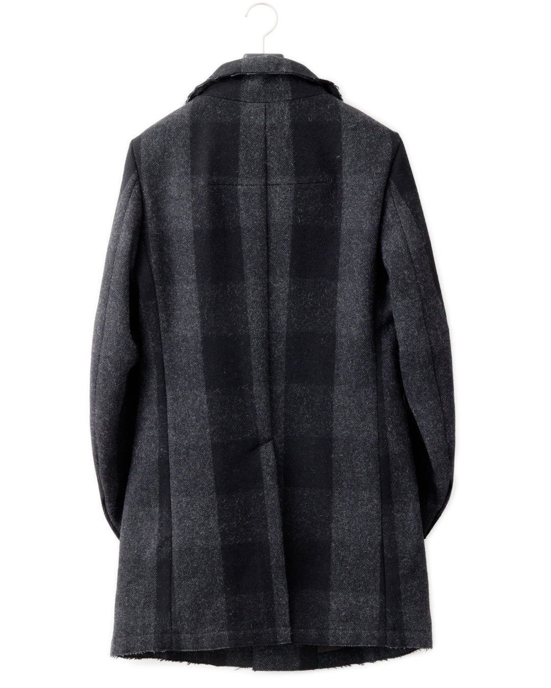 gène par YUKIO MISHIBA / Check Melton Stand Collar Coat