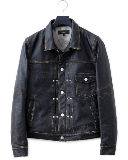 ys Yuji SUGENO / Horse Leather USED Blast Tuck Jacket