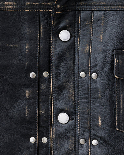 ys Yuji SUGENO / Horse Leather USED Blast Tuck Jacket