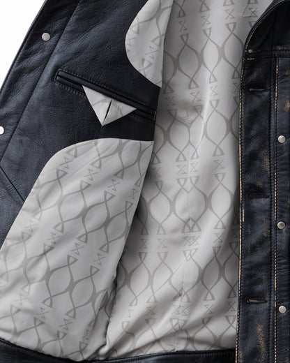 ys Yuji SUGENO / Horse Leather USED Blast Tuck Jacket