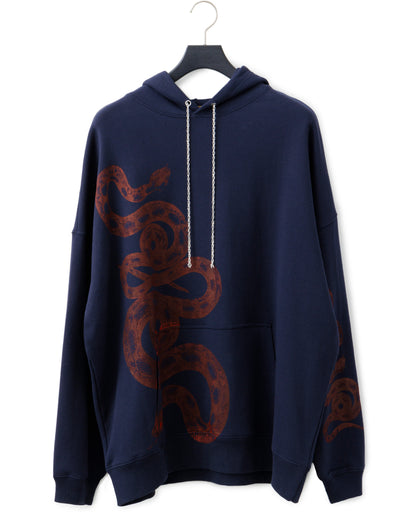 Bennu × TT / Snake Printed Chain Hoodie