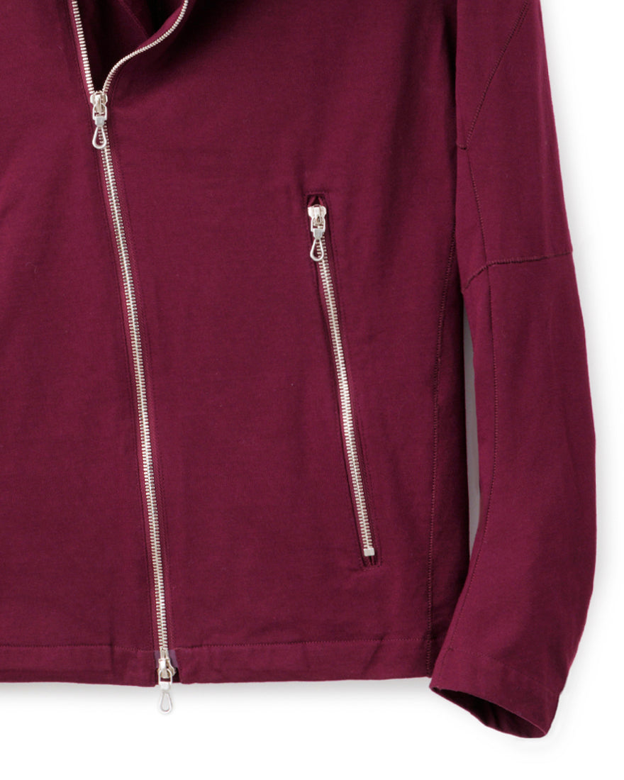 gène par YUKIO MISHIBA / Pleating Jersey Blouson - Burgundy