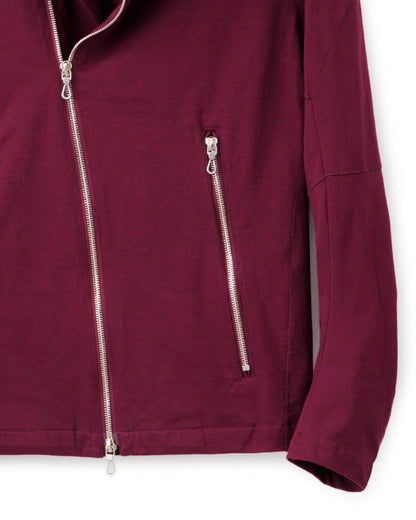 gène par YUKIO MISHIBA / Pleating Jersey Blouson - Burgundy