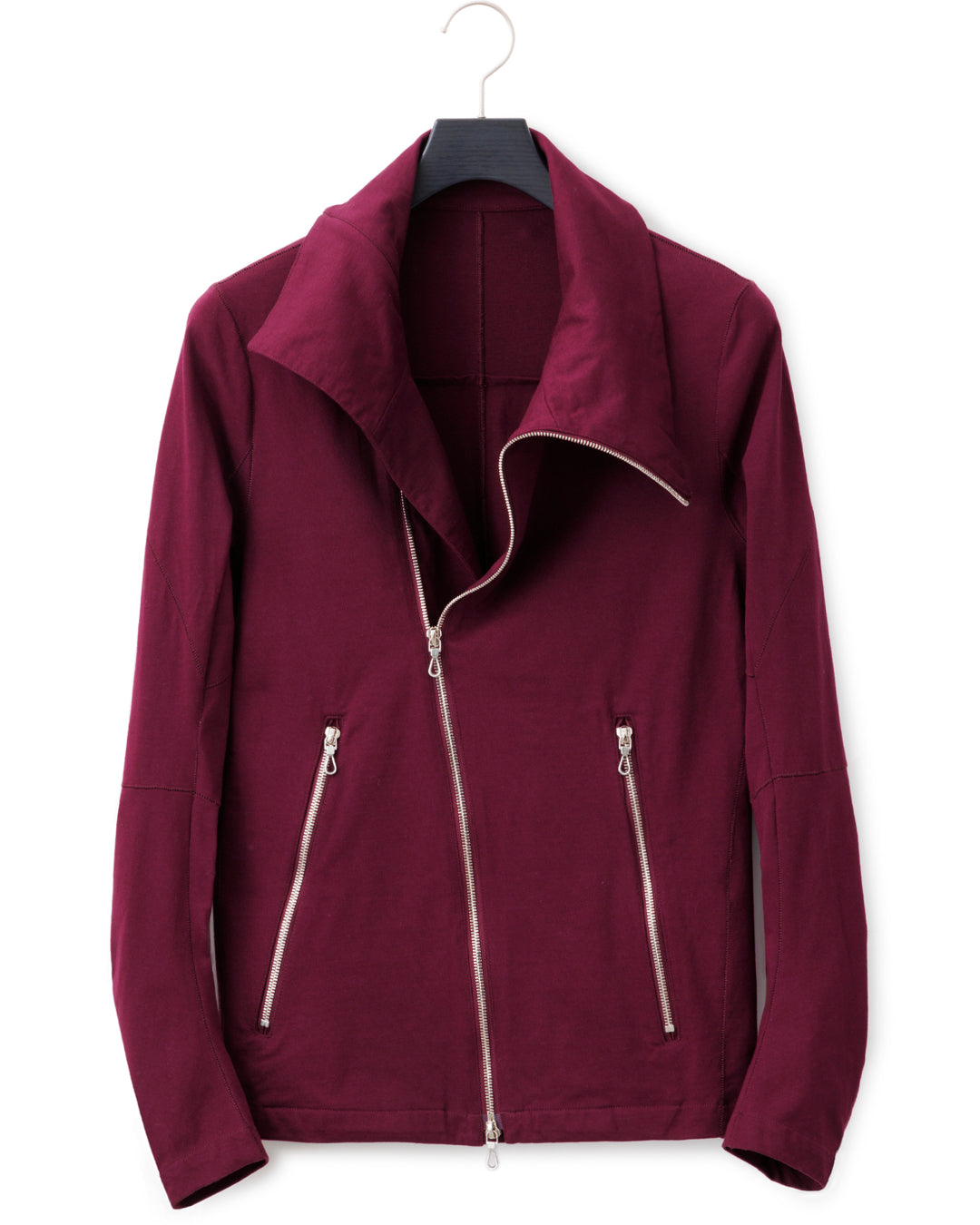 gène par YUKIO MISHIBA / Pleating Jersey Blouson - Burgundy