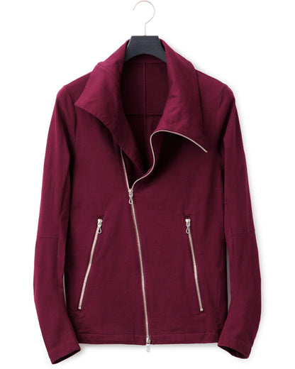 gène par YUKIO MISHIBA / Pleating Jersey Blouson - Burgundy