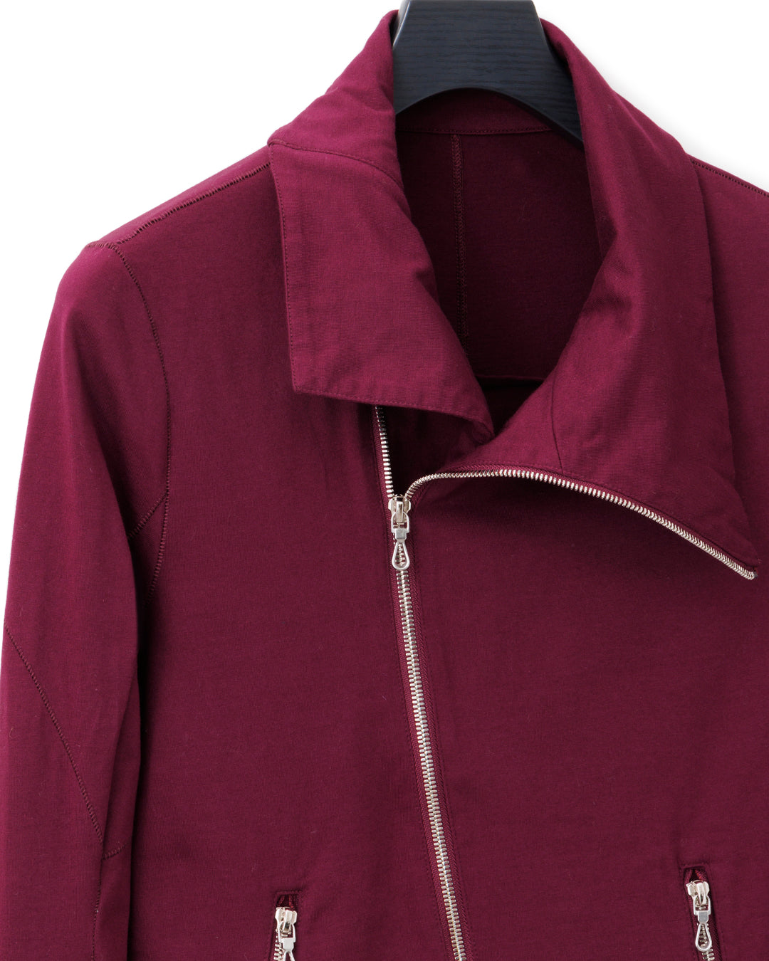 gène par YUKIO MISHIBA / Pleating Jersey Blouson - Burgundy