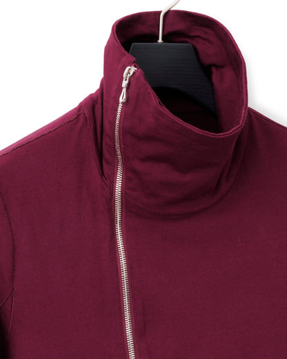 gène par YUKIO MISHIBA / Pleating Jersey Blouson - Burgundy