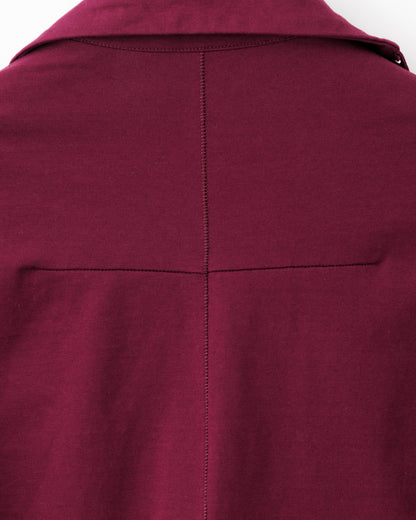 gène par YUKIO MISHIBA / Pleating Jersey Blouson - Burgundy