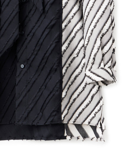 Bennu / Multi-Collar Regimental Jacquard Long Shirts