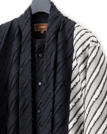 Bennu / Multi-Collar Regimental Jacquard Long Shirts