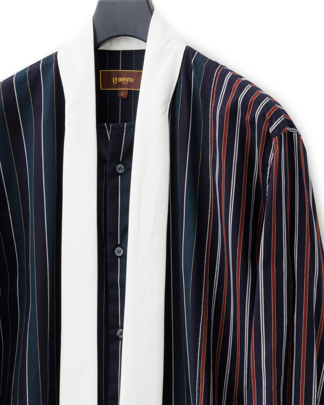 Bennu / Multi-Collar Stripe Long Shirts