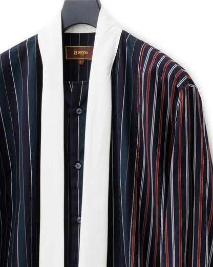 Bennu / Multi-Collar Stripe Long Shirts