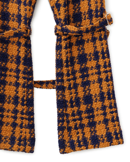 Bennu / Wooly Tweed Boot-Cut Bondage Trousers - ORANGE