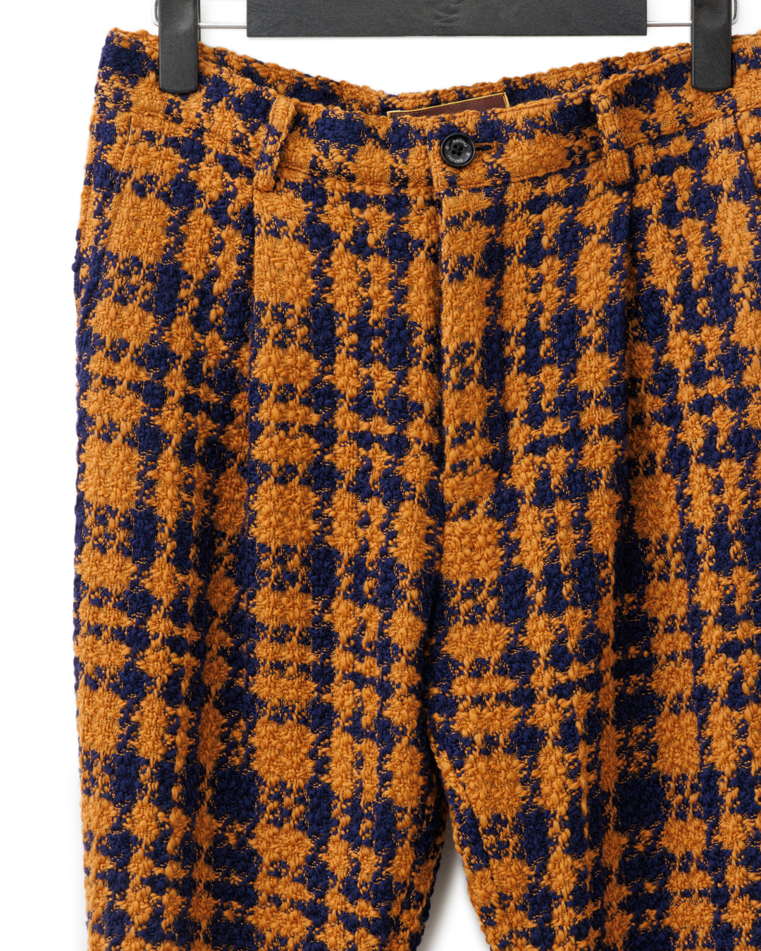 Bennu / Wooly Tweed Boot-Cut Bondage Trousers - ORANGE