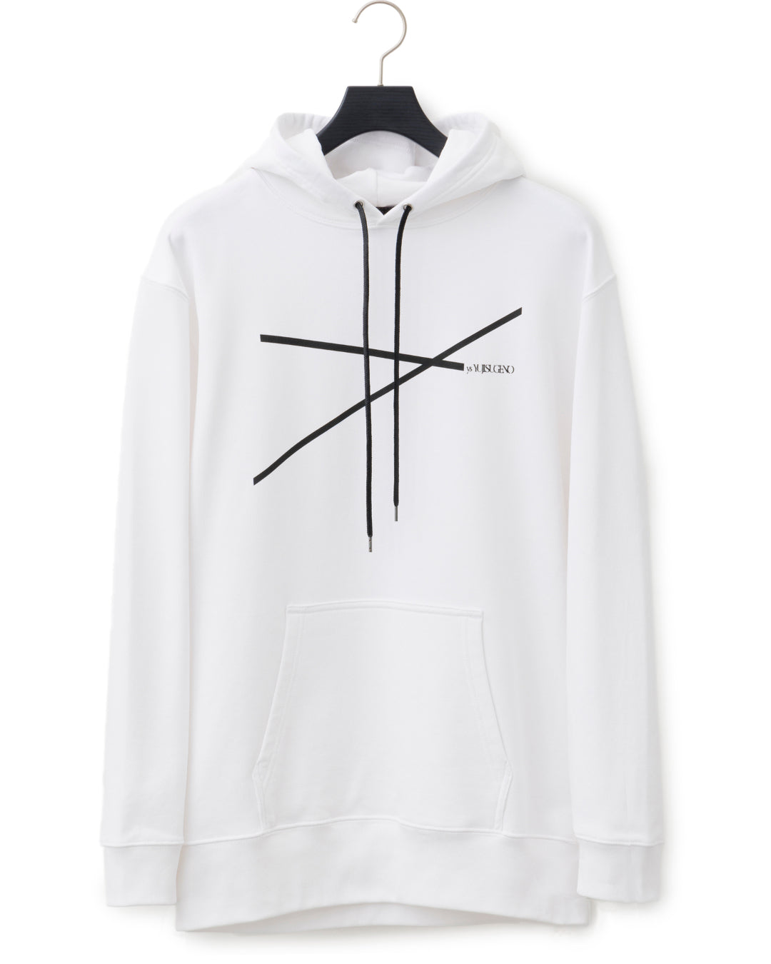 ys Yuji SUGENO / Line Art Lady Hoodie - WHITE