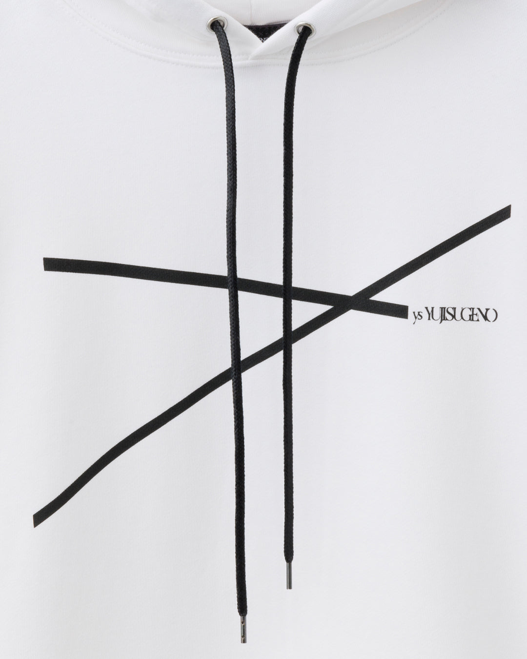 ys Yuji SUGENO / Line Art Lady Hoodie - WHITE