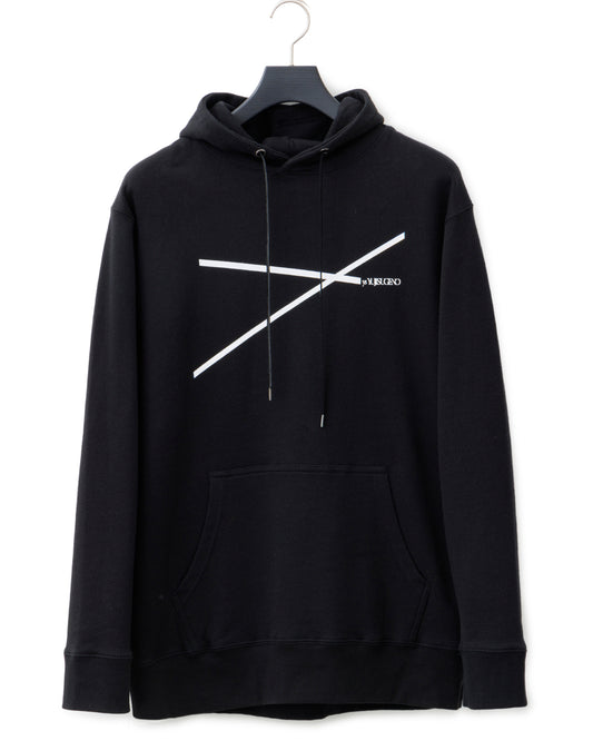 ys Yuji SUGENO / Line Art Lady Hoodie - BLACK