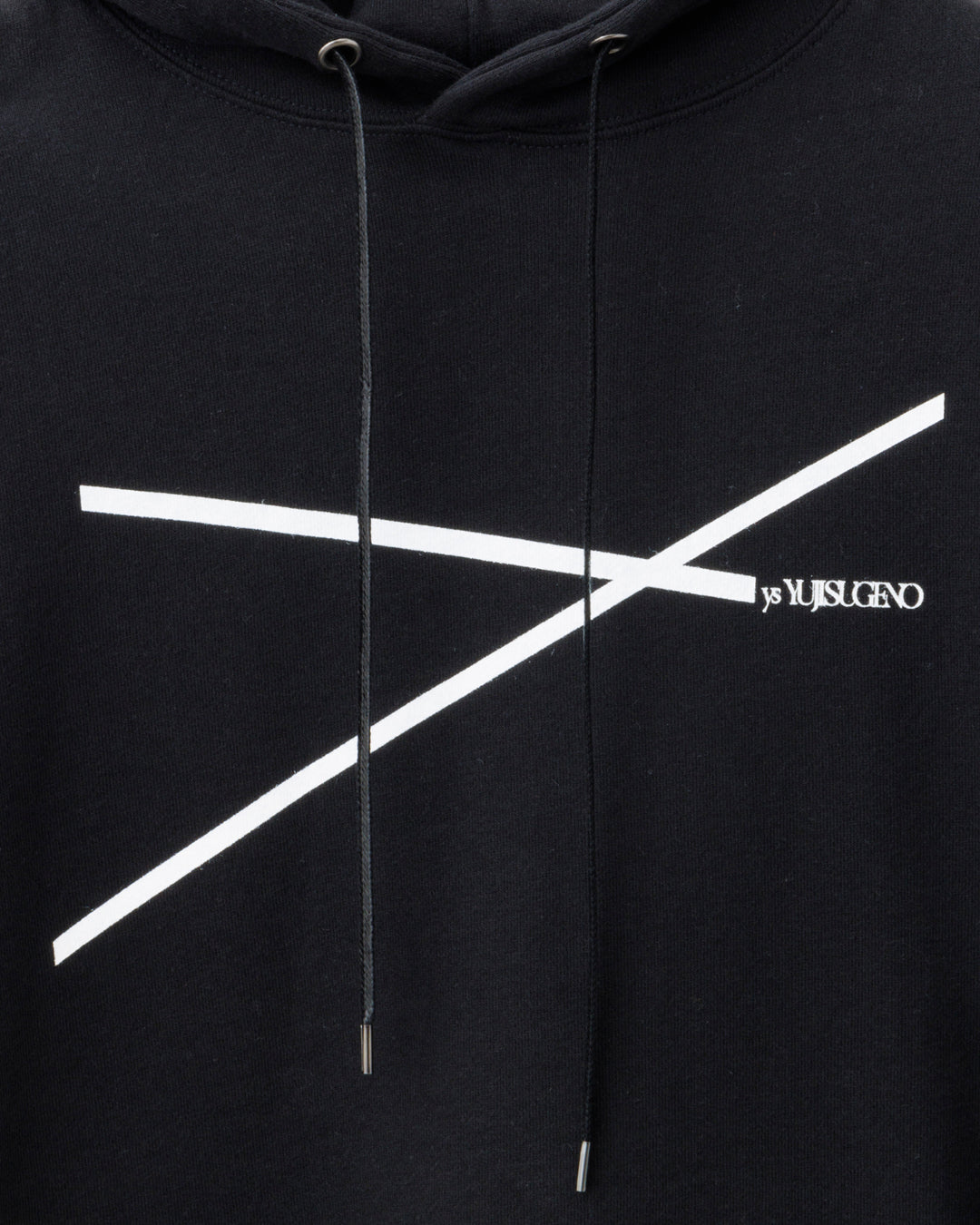 ys Yuji SUGENO / Line Art Lady Hoodie - BLACK