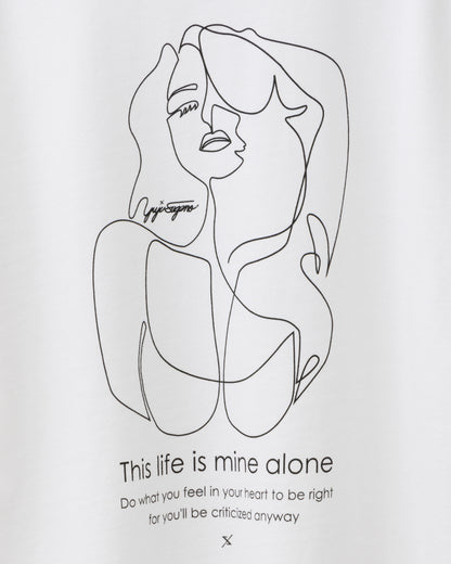 ys Yuji SUGENO / Line Art Lady Sweat - WHITE
