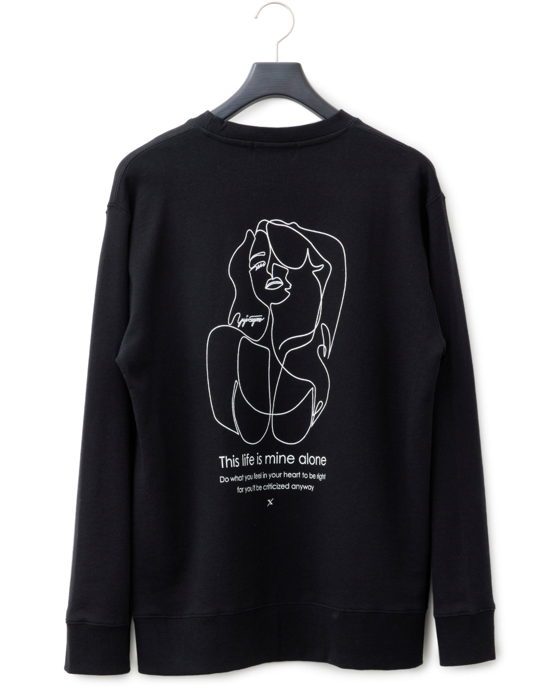 ys Yuji SUGENO / Line Art Lady Sweat - BLACK