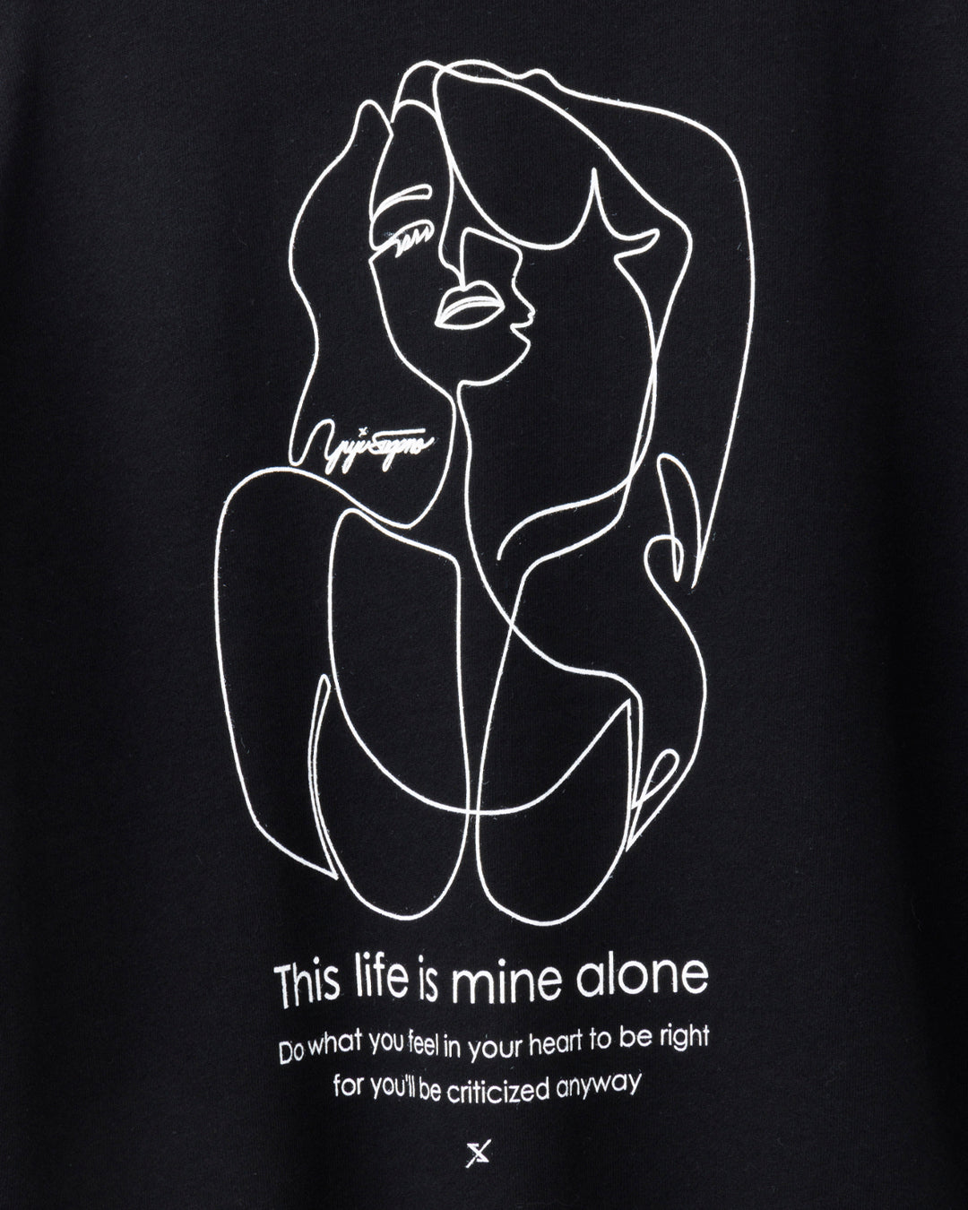 ys Yuji SUGENO / Line Art Lady Sweat - BLACK