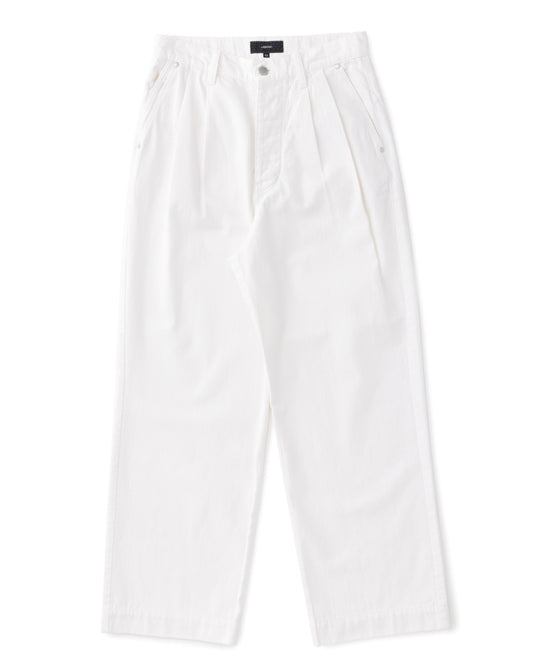 ys Yuji SUGENO / White Denim 2Tuck Wide Pants