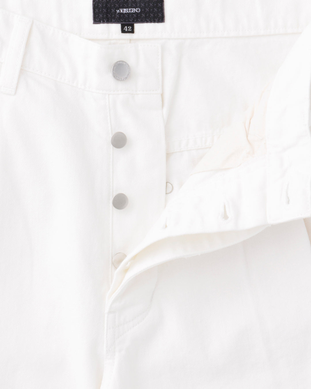 ys Yuji SUGENO / White Denim 2Tuck Wide Pants