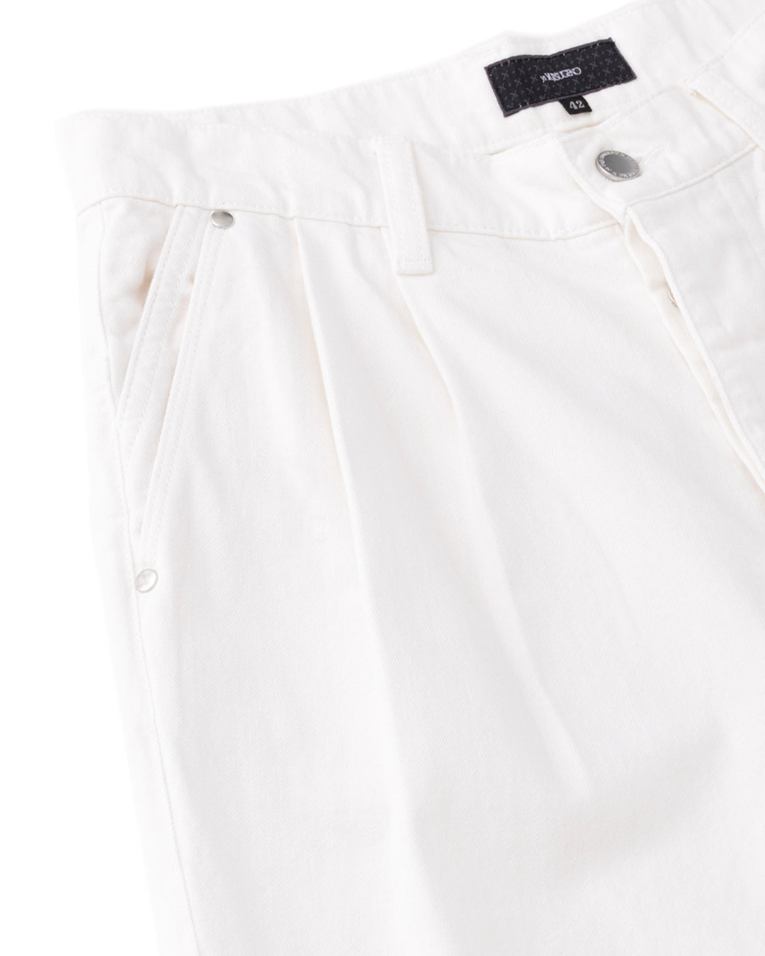 ys Yuji SUGENO / White Denim 2Tuck Wide Pants