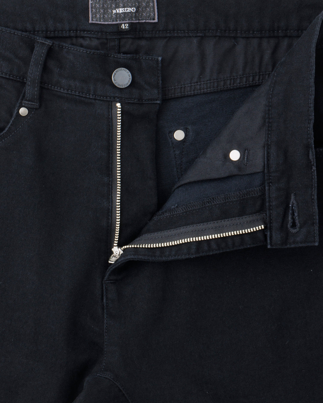 ys Yuji SUGENO / Supima Hybrid Denim Sarrouel Skinny Pants - BLACK