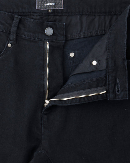 ys Yuji SUGENO / Supima Hybrid Denim Sarrouel Skinny Pants - BLACK