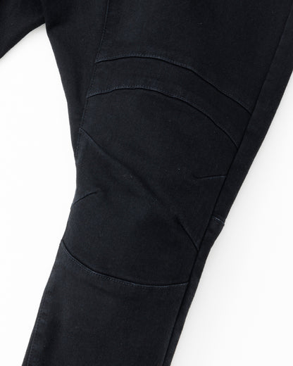 ys Yuji SUGENO / Supima Hybrid Denim Sarrouel Skinny Pants - BLACK