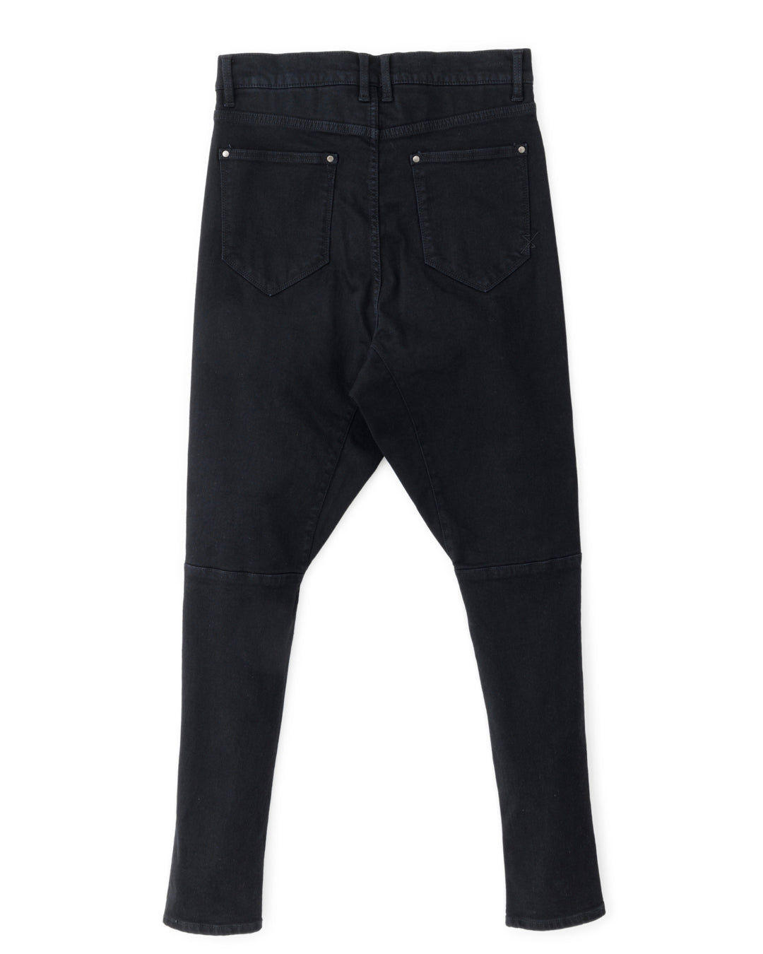 ys Yuji SUGENO / Supima Hybrid Denim Sarrouel Skinny Pants - BLACK