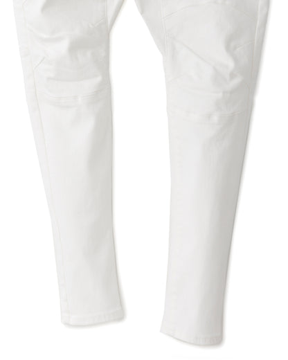 ys Yuji SUGENO / Supima Hybrid Denim Sarrouel Skinny Pants - WHITE