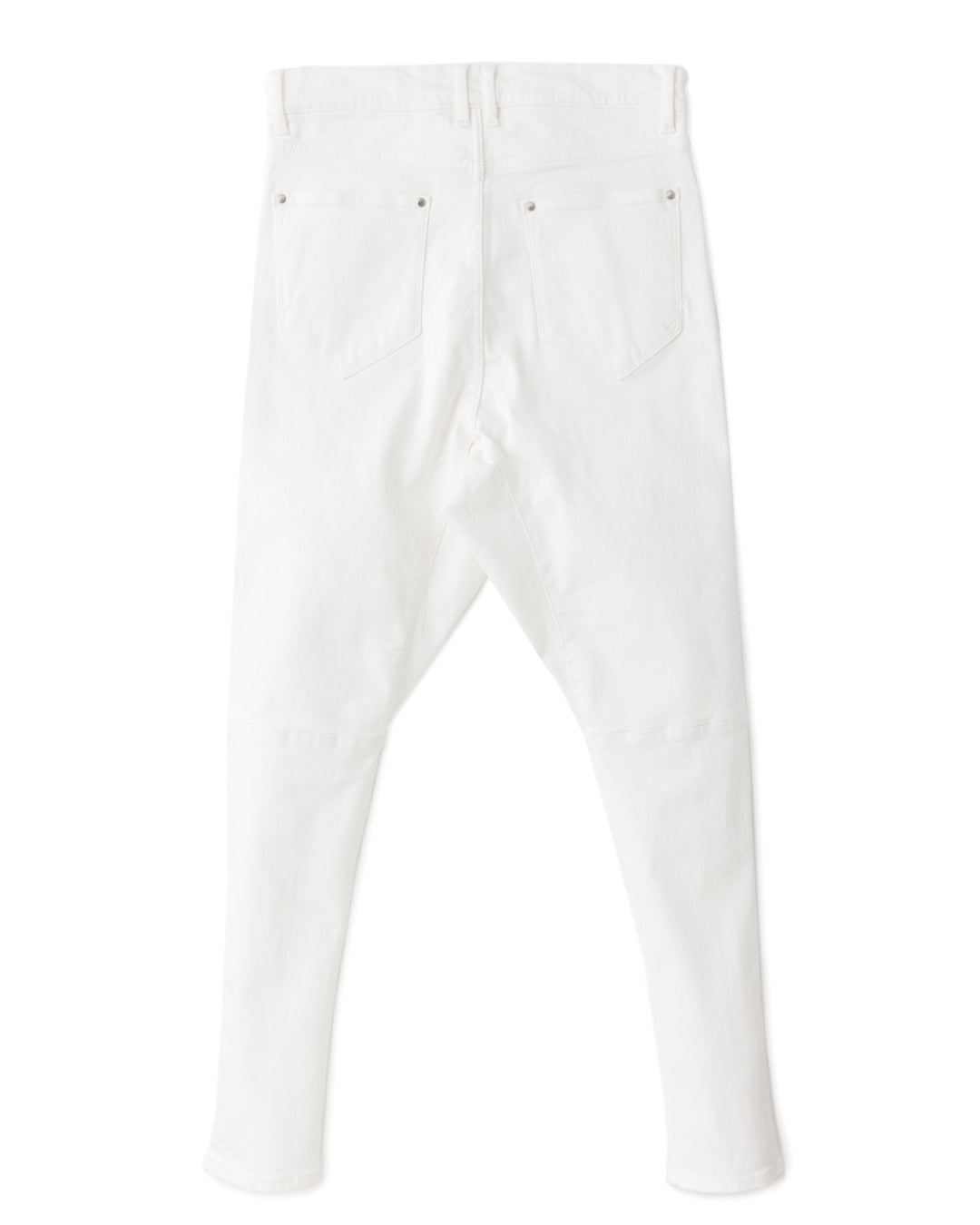 ys Yuji SUGENO / Supima Hybrid Denim Sarrouel Skinny Pants - WHITE