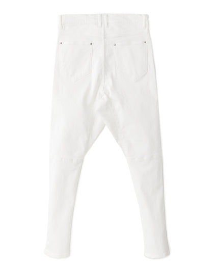 ys Yuji SUGENO / Supima Hybrid Denim Sarrouel Skinny Pants - WHITE