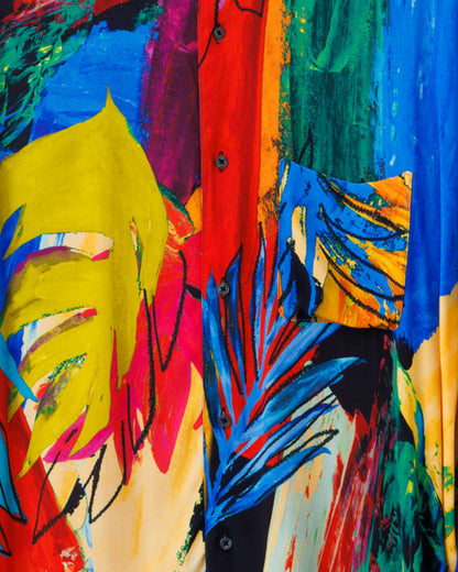 ys Yuji SUGENO / AMARA Multi Print Over Collarless Shirt