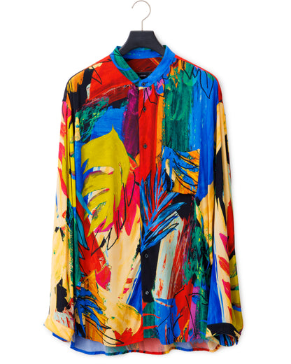 ys Yuji SUGENO / AMARA Multi Print Over Collarless Shirt