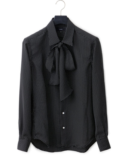 ys Yuji SUGENO / Dot Print Regular Shirt with Ascot Stole