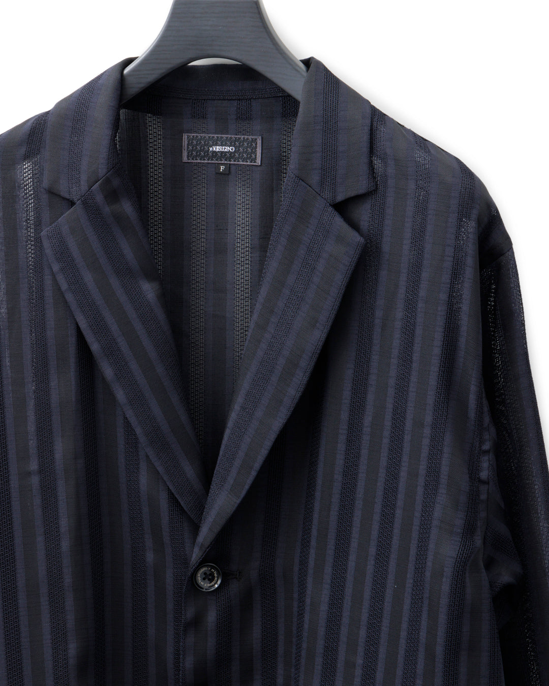 ys Yuji SUGENO / Karami Stripe Over Jacket - BLACK