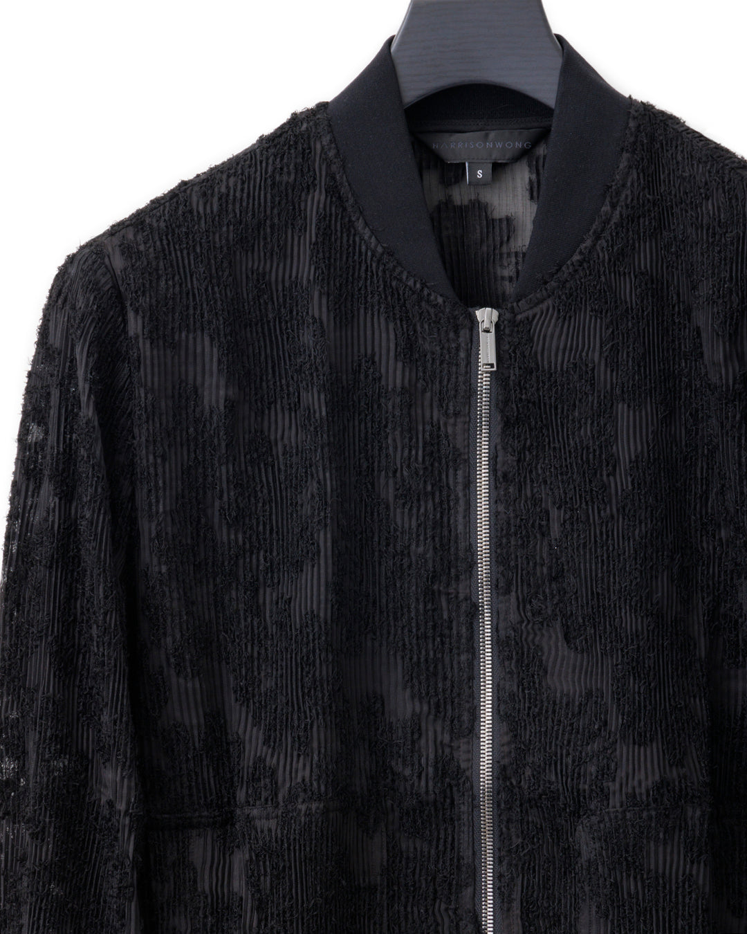 HARRISON WONG / Burnt Out Flower Pattern Pleated Jacket