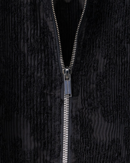 HARRISON WONG / Burnt Out Flower Pattern Pleated Jacket