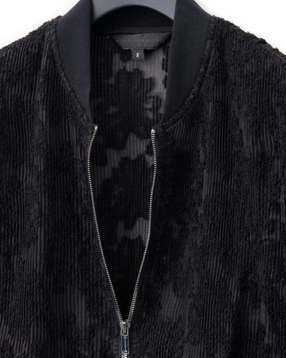 HARRISON WONG / Burnt Out Flower Pattern Pleated Jacket