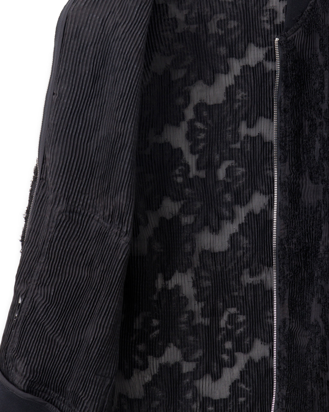 HARRISON WONG / Burnt Out Flower Pattern Pleated Jacket