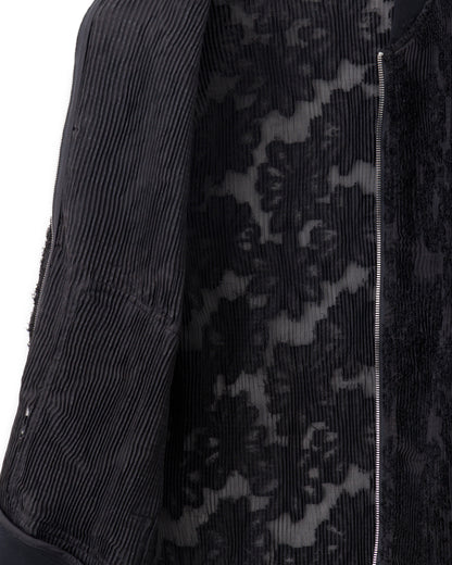 HARRISON WONG / Burnt Out Flower Pattern Pleated Jacket