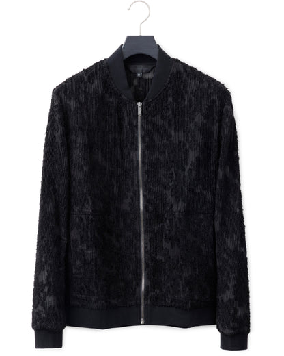 HARRISON WONG / Burnt Out Flower Pattern Pleated Jacket