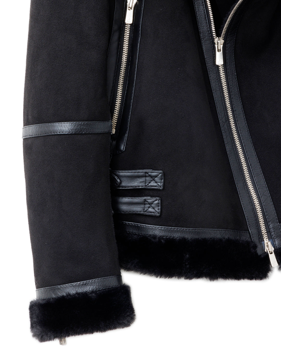 ys Yuji SUGENO / Bonded Shearling High Collar Riders Jacket