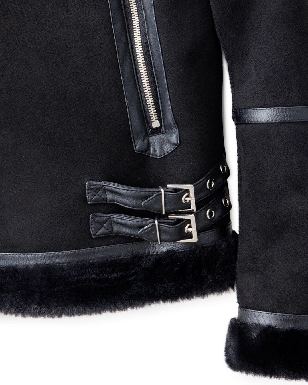 ys Yuji SUGENO / Bonded Shearling High Collar Riders Jacket