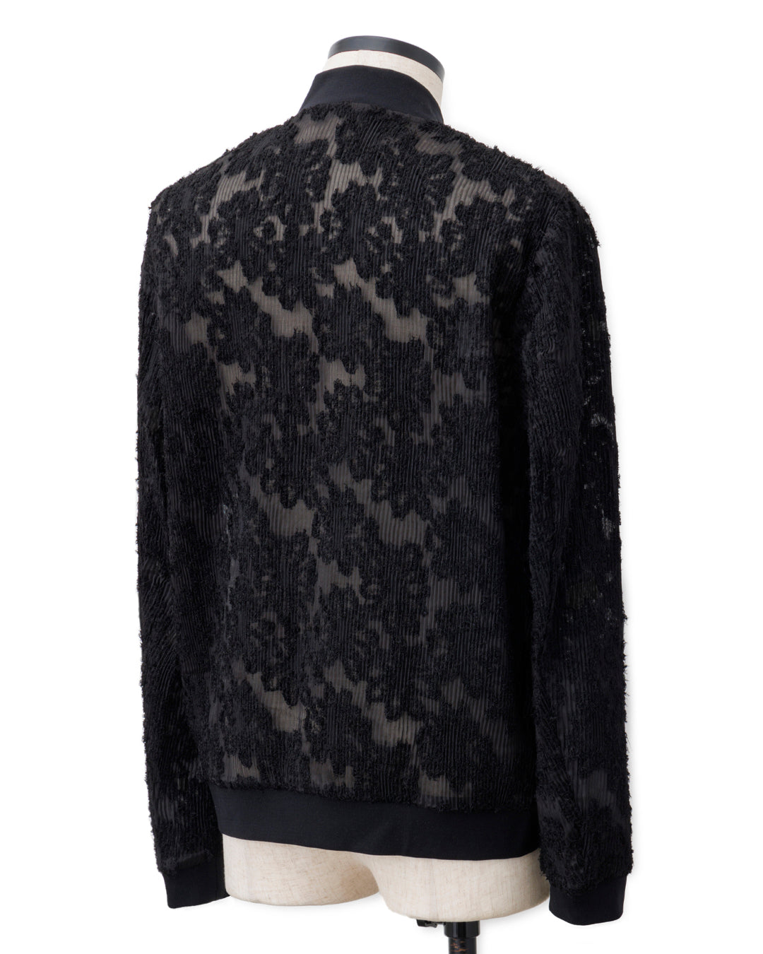 HARRISON WONG / Burnt Out Flower Pattern Pleated Jacket