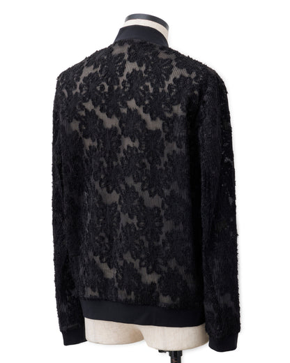 HARRISON WONG / Burnt Out Flower Pattern Pleated Jacket